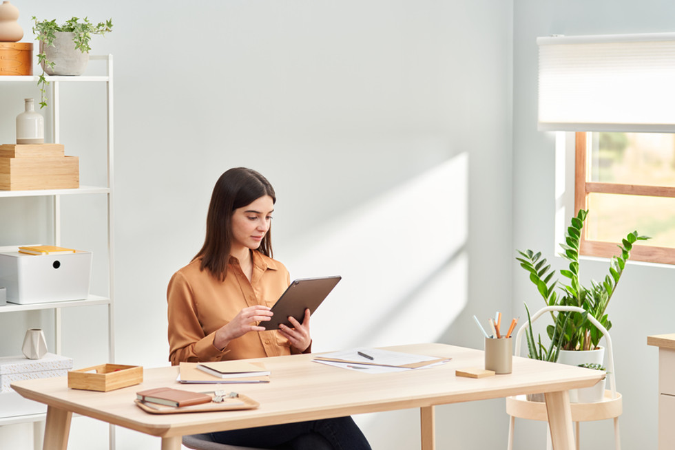 An accountant reading how CFOs Should Pick Accounting Software